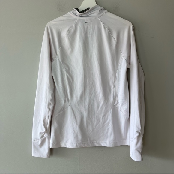 Adidas Zip Up White Athletic Jacket Medium - Picture 2 of 7